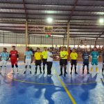 Pertandingan perdana babak 38 besar Liga Futsal Nasional zona Papua antara AFK Teluk Bintuni VS Putera Mandala di Logam Futsal Manokwari, Rabu (16/7/2025).